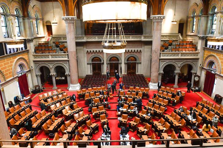 The Assembly Chamber during a recent Legislative Session at the New York state Capitol.
